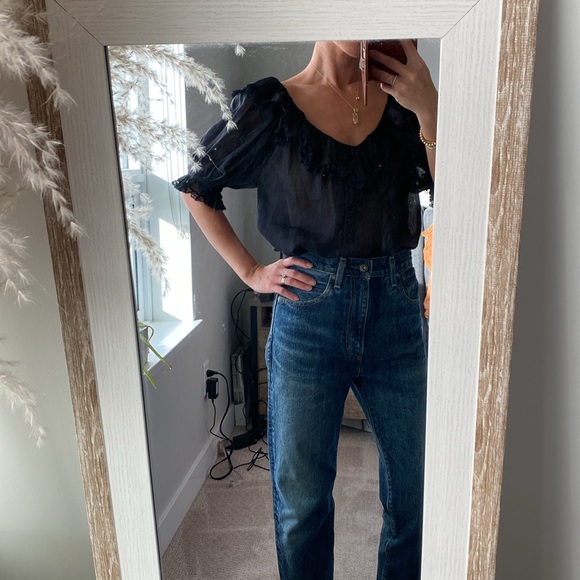 NWT Doen ramie ruffle blouse - Picture 3 of 5